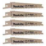 Makita ? lame de scie sabre bi - m�tal pour bois avec clous ? longueur 100 mm ? lot de 5 lames ? capacit� ...