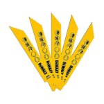 Lot de 5 lames de scie sabre dewalt dt2384 - qz pour m�tal 152 x 1, 4 mm