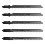 Lot de 5 lames de scies sauteuses makita a - 80391 pour bois