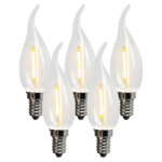 Luedd - lot de 5 ampoule led filament bougie bxs35 1w 100lm 2200k Luedd - lot de 5 ampoule led filament bougie bxs35 1w 100lm 2200k