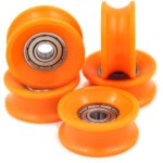 Lot de 5 poulies � roulement � billes 6 x 30 x 13 mm ? nylon renforc� et acier ? pour portes mobiles ...