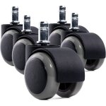 Lot de 5 roulettes pour fauteuil de bureau - dimension : 11 x 48 mm - roulettes pour si�ge de bureau ...