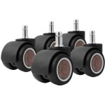 Lot de 5 roulettes rechange silencieuses cm (2 pouces) en caoutchouc tpr souple for chaises bureau et ...