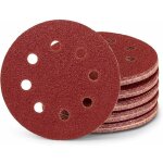 Lot de 50 disques abrasifs professionnels - 8 trous - diam�tre : 125 mm - grain : 180 - pour ponceuse ...