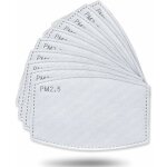 Lot de 50 filtres � charbon actif, tissu non tiss� avec 5 couches de protection rempla�ables p - m 2, ...