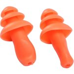 Lot de 50 paires de bouchons d'oreilles r�utilisable en tpr avec cordon (50 paires) orange