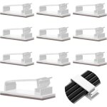 Lot de 50 supports de c�bles autocollants, clips durables pour tv, pc, ordinateur portable, c�ble ethernet, ...