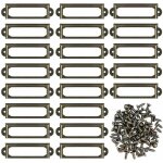 Lot de 50 supports d'tiquettes en mtal pour meubles, tiroirs, armoires, cartes, plaques nominatives, ...