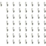 Lot de 50 supports lat�raux pour rail de penderie, acier, nickel� - emuca