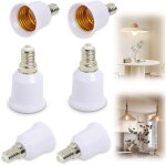 Lot de 6 adaptateurs de douille e14 vers e27, convertisseur pratique pour ampoules led incandescentes ...