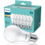 Lot de 6 ampoules led a67 e27 13w (100w) 2700k 1521lm philips