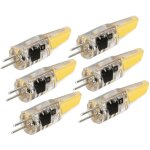 Lot de 6 ampoules led g4 cob 6w 500lm en gel de silice, lampes �conomie d'�nergie pour plafonnier, lampe ...