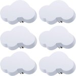 Lot de 6 boutons de tiroir en forme de nuage, boutons de meuble enfant, boutons en caoutchouc pour filles ...