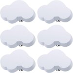 Lot de 6 boutons de tiroir en forme de nuage, boutons de meuble enfant, boutons en caoutchouc pour filles ...