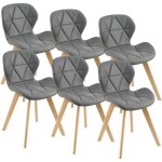 Lot de 6 chaises de salle  manger lmhult 78 x 47 x 52 cm gris [en. casa]