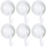 Lot de 6 cintres muraux r�utilisables avec crochet � ventouse de 70 mm, imperm�ables et sans traces, ...