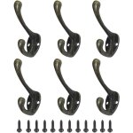 Jamais utilis�]lot de 6 crochets pour manteaux vintage en m�tal pour armoire, crochets r�tro pour chapeaux, ...