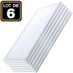 6 dalles led 40w 120x30 blanc neutre 4000k