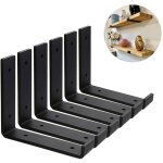Lot de 6 equerre murale robustes de 5 mm d'�paisseur �chafaudage - support etagere murale - supports ...