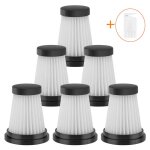 Lot de 6 filtres hepa de rechange pour aspirateur sans fil pour moosoo k12 k12 pro k13, pour genius invictus ...