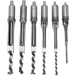 Lot de 6 forets � bois trou carr� b�danes creux en acier outils set pour travail du bois foret a trou ...