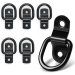 Lot de 6 ?illets d'arrimage pour remorque, anneau en d, accessoires de remorque, charge maximale : 400 ...