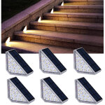 Lot de 6 lampes solaires pour marchepieds, �clairage de terrasse led ext�rieur �tanche ip67 �clairage ...
