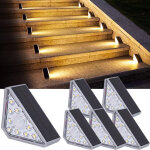 Lot de 6 lampes solaires pour marchepieds, lampes de terrasse � led pour ext�rieur, �clairage solaire ...