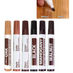 Lot de 6 marqueurs pour bois : r�paration de meubles, retouches, crayons de couleur, mastics, retouches ...