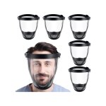 Lot de 6 masques de protection anti - bu�e et anti - poussi�re avec 60 filtres rempla�ables pour le d�sherbage ...