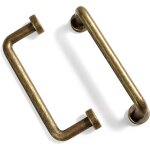 Lot de 6 poign�es de meuble en laiton antique ? entraxe 96mm ? alliage de zinc pour installation facile ...
