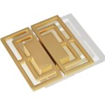 Lot de 6 poign�es de tiroir dor�es bross�es pour placard tv, meuble tv, �l�gantes poign�es en cuivre ...