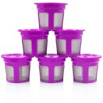 Lot de 6 rechargeables r�utilisable k - cup filtre � caf� pod, compatible avec cafeti�res keurig 2. 0 ...