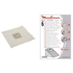 Lot 6 sacs + filtre boogy principio gimini (a26b09) aspirateur moulinex