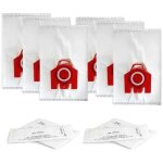 Lot de 6 sacs � poussi�re de rechange fjm 3d efficiency pour aspirateurs tra�neaux miele s�ries s200, ...