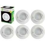 Lampesecoenergie ? lot de 6 spots led encastrables orientables gu10 ? 5w 460lm ? blanc neutre 4000k ? ...
