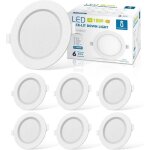 Lot de 6 spot led encastrable dimmable, 9w 6000k blanc naturel, ip65 plafonnier led salle de bain, spot ...