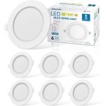 Lot de 6 spot led encastrable dimmable, 9w 6000k blanc naturel, ip65 plafonnier led salle de bain, spot ...