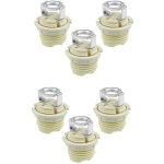 Lot de 6 supports de lampe g9 en c�ramique filet� de qualit� - anneau solide compatible avec lampes halog�ne, ...