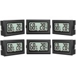 Lot de 6 thermom�tres hygrom�tres num�riques avec �cran lcd pour int�rieur, bureau, salon et cave � vin ...