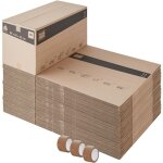 Lot 60 cartons d�m�nagement xl - 80 x 40 x 40 cm - poign�es renforc�es - 3 adh�sifs offerts