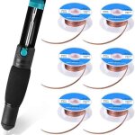 Lot de 7 pi�ces pompe � dessouder et tresse � dessouder pour enlever la soudure