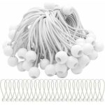 Lot de 75 cordons �lastiques 150mm avec boules sandow ? r�sistance �lev�e pour attacher chapiteaux, tentes ...