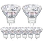 Lot de 8 ampoules halog�nes gu4 mr11 12v 10w ? ampoule halog�ne mr11 blanc chaud 2800k, dimmable ? ampoules ...