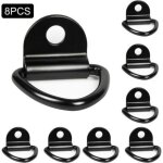 Lot de 8 crochets d'arrimage noirs en d 6480mm pour porte - kayak bateau cano� pendentif remorque camionnette ...
