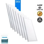 Barcelona led - lot de 8 - panneau led 120x30 extra - plat - driver philips - 44w - blanc chaud