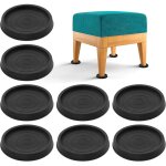 Jamais utilis�]lot de 8 patins ronds antid�rapants de 6, 3 cm en caoutchouc pour pieds de meubles, chaises, ...