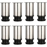 Lot de 8 pieds de meuble, pieds de meuble réglables - métal chromé - réglable en hauteur (total : 50x150 ... Lot de 8 pieds de meuble, pieds de meuble réglables - métal chromé - réglable en hauteur (total : 50x150 ...