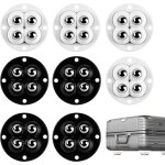 Lot de 8 roulettes auto - adh�sives, rotation � 360 degr�s, roulettes universelles pivotantes pour appareils ...