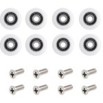 Lot de 8 roulettes pour porte de douche avec des vis, 23 mm de diam�tre roulettes de rechange pour porte ...